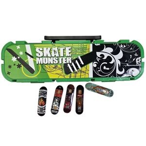 Tech Deck Skate Monster Case and 5 Fingerboard Decks Elissa Steamer Flip Bootleg